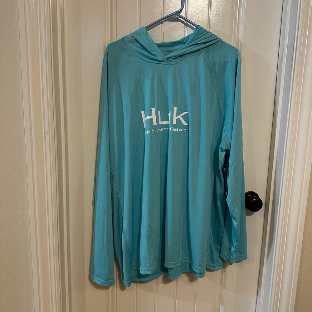 NWT Huk Vented Fishing Hoodie - Teal